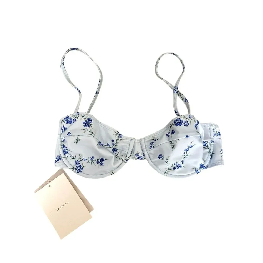 FAITHFULL‎ THE BRAND X REVOLVE Farrah Floral Bikini Top Medium NEW NWT